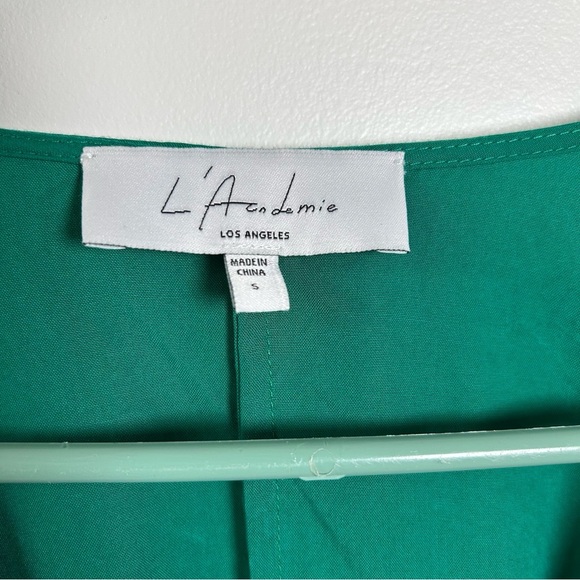 L'Academie The Lorriana Mini Dress Green Small - Picture 6 of 16